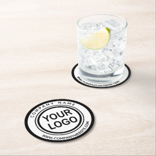 Custom Business Promo Logo Round Paper Coaster