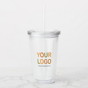 Custom Business Promo Logo Template Acrylic Tumble Acrylic Tumbler