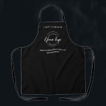 Custom Business Promotion Personalised White Logo  Apron<br><div class="desc">Enhance your professional image and promote your business with these customisable white logo aprons. Perfect for various industries and occasions, these aprons allow you to showcase a name with your logo, website and social media handle and create a cohesive and branded look for your staff or corporate event. Whether you...</div>