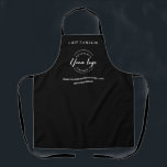 Custom Business Promotion Personalised White Logo  Apron<br><div class="desc">Enhance your professional image and promote your business with these customisable white logo aprons. Perfect for various industries and occasions, these aprons allow you to showcase a name with your logo, website and social media handle and create a cohesive and branded look for your staff or corporate event. Whether you...</div>