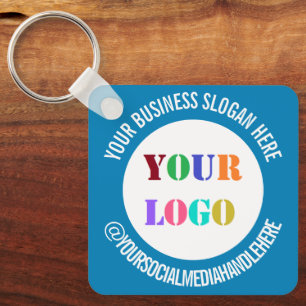 Custom Business Promotiona Social Media Keychain
