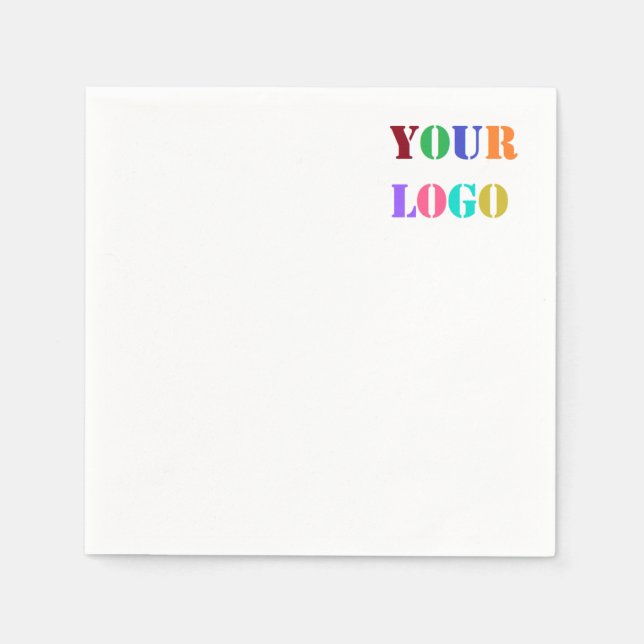 Custom Business Promotional Company Logo Napkins (Front)