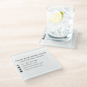 Custom Business Promotional Glass Coaster Example