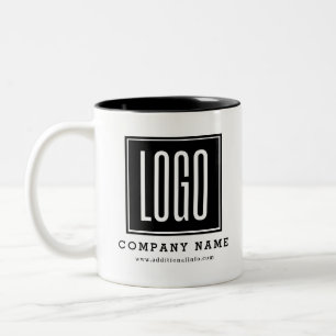 Custom Business Promotional Logo Two-Tone Coffee Mug