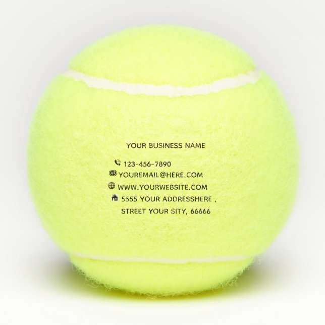 Custom Business Promotional Tennis Balls Template (Back)
