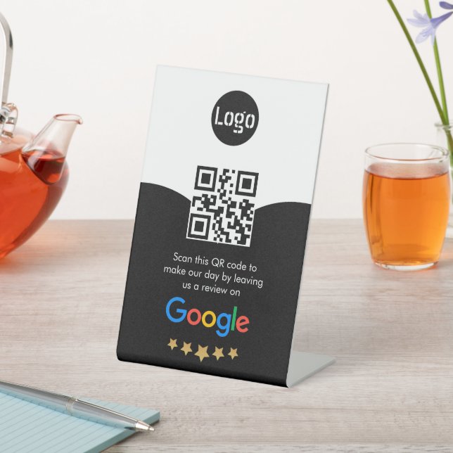 Custom Business QR Code Google Review  Pedestal Sign (In SItu)