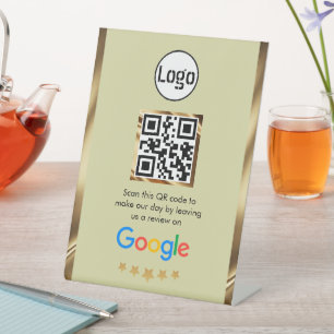 Custom Business QR Code Google Review Pedestal Sign