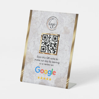 Custom Business QR Code Google Review  Pedestal Sign