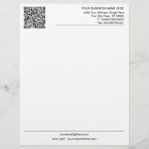 Custom Business QR Code Letterhead Design Your Own