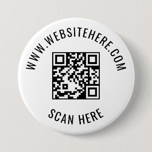 Custom Business QR Code Promotional Design 7.5 Cm Round Badge