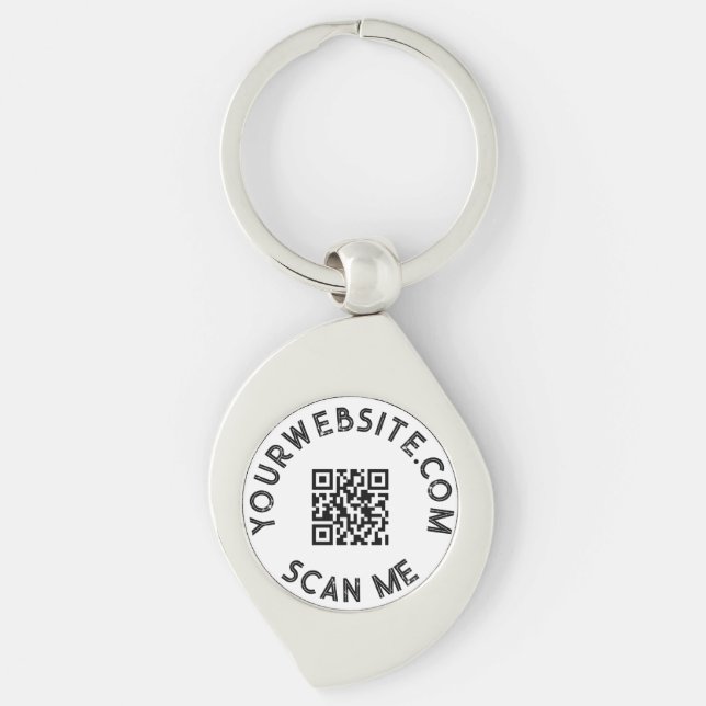 Custom Business QR Code Promotional Key Ring (Front)