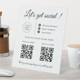 Custom Business QR Code ,Social Media Sign