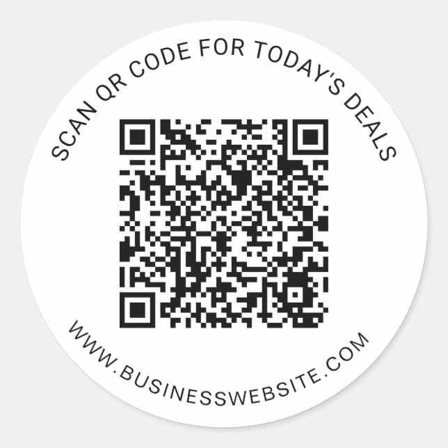 Custom Business QR Code Sticker (Front)
