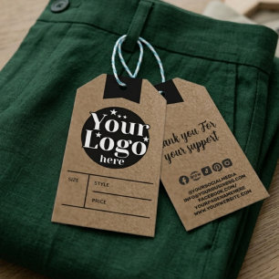 Custom Business retail logo Price Hang Branding Gift Tags