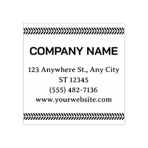 Custom Business Return Address Corporate Wooden  Rubber Stamp