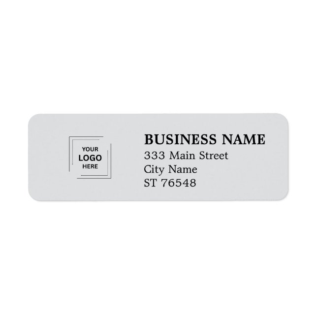 Custom Business Return Address Logo Label Style (Front)