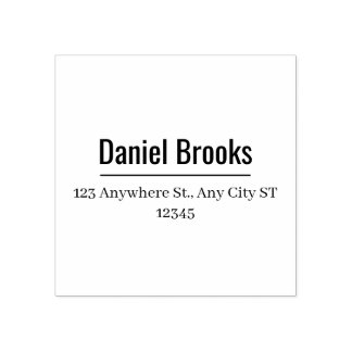 Custom Business Return Address Stamp – Clean Moder