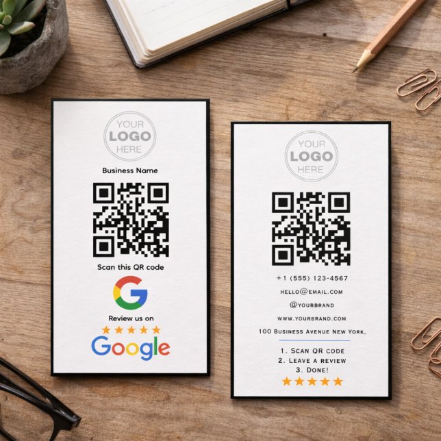 Custom Business Review QR Code Logo Card (Custom Business Review QR Code Logo Card
)