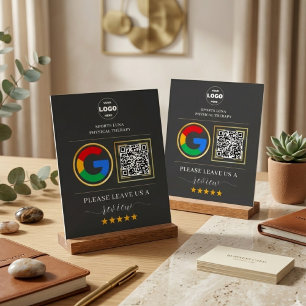Custom Business Review Sign with QR Code & Logo