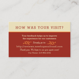 Custom Business Review Us Business Card