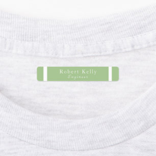 Custom business sage green and white lines