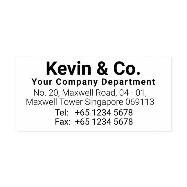 Custom Business Self Inking Rubber Stamp (Design)