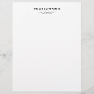Custom Business Simple  Letterhead