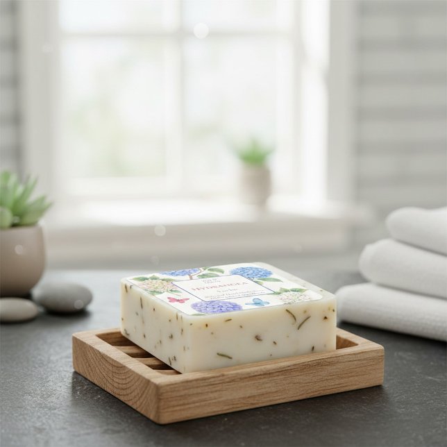 Custom Business Sticker for Hydrangeas Soap (Creator Uploaded)