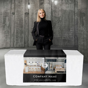 Custom Business Table Runner Banner Real Estate Tapestry
