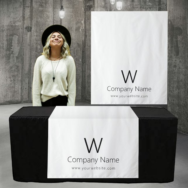 Custom Business Table Runner Banner White Simple Tapestry (Custom Business Table Runner Banner White Simple Tapestry)