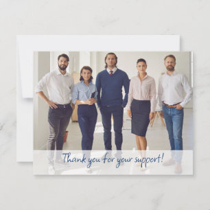 Custom Business Thank you Company Logo Name Photo  Card