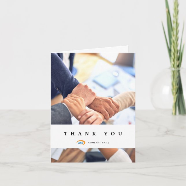 Custom Business Thank You Folded Card (Front)