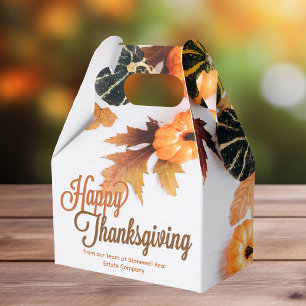 Custom Business Thanksgiving Beautiful Fall Leaf Favour Box