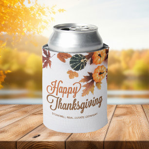 Custom Business Thanksgiving Beautiful Pumpkin Can Cooler