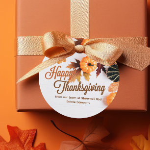 Custom Business Thanksgiving Beautiful Pumpkin Favour Tags
