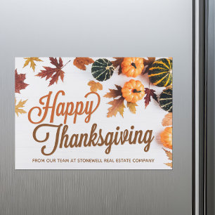 Custom Business Thanksgiving Holiday Magnet Card