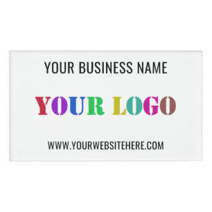 Custom Business Title Logo Name Tag Company
