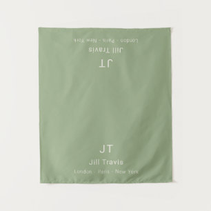 Custom Business Vendor Sage Table Runner Display Tapestry