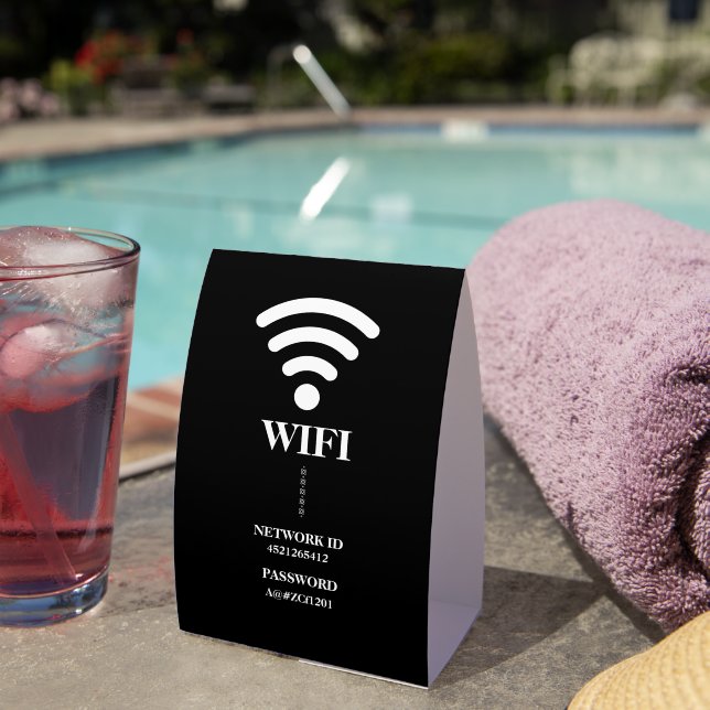 Custom Business WiFi Password & Network (Insitu(On Table))