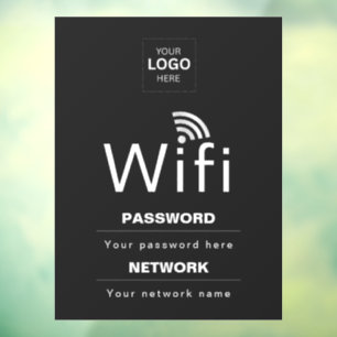 Custom Business WiFi Sign with Your Logo