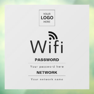 Custom Business WiFi Sign with Your Logo