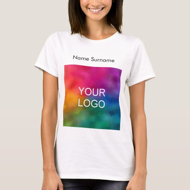 Custom Business Your Logo Here Employee Womens T-Shirt (Front)