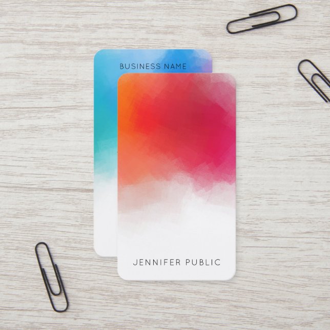 Custom BusinessTemplate Modern Colourful Abstract Business Card (Front/Back In Situ)