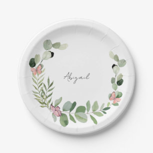 Custom Butterfly Baby Shower  Paper Plate