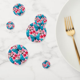Custom butterfly birthday party matching set confetti