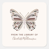 Custom Butterfly From The Library of Bookplate