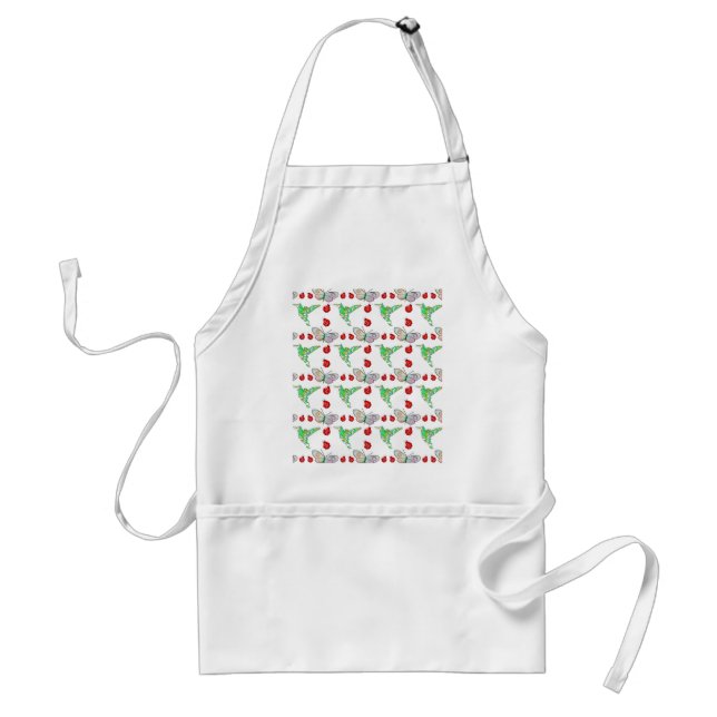 Custom Butterfly, Hummingbird and Ladybug Pattern Standard Apron (Front)