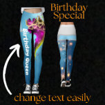 Custom Butterfly & Snowflake Birthday Queen Gift  Leggings<br><div class="desc">Celebrate in style with these custom-designed Birthday Queen leggings! Featuring a vibrant butterfly and snowflake design, these personalised leggings make the perfect gift for a loved one on their special day. Made with high-quality fabric for comfort and durability, these leggings are both fashionable and functional. Customise the design to add...</div>