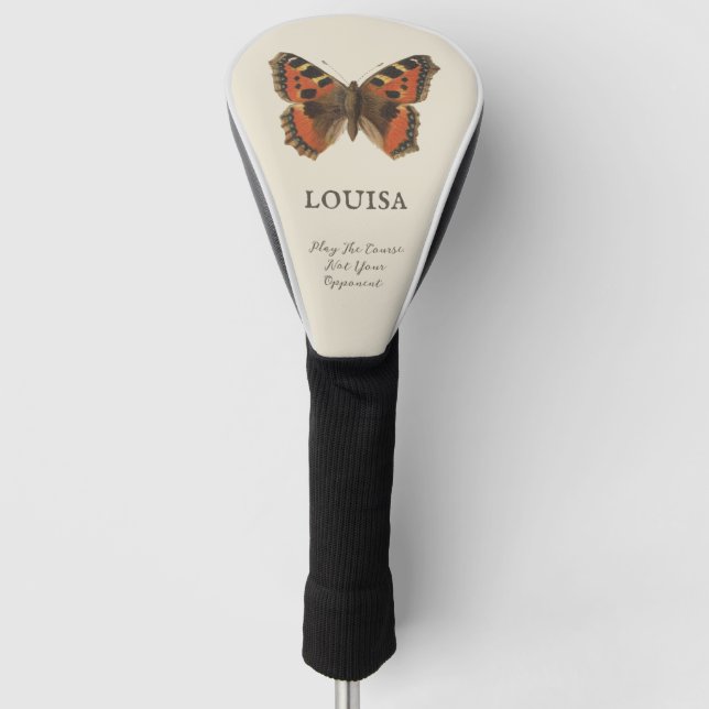 CUSTOM BUTTERFLY Vintage Golf Head Cover (Front)