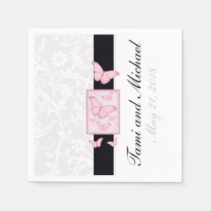 Custom Butterfly Wedding Napkins